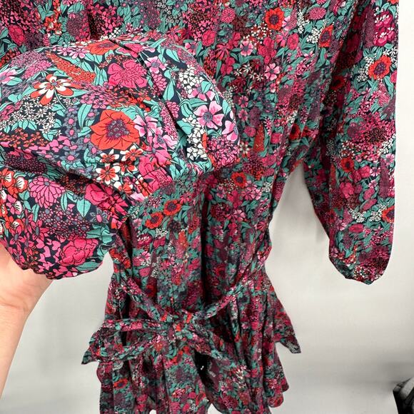 EVEREVE NWT Sutton Cotton Tie Waist Floral Dress // XL - Picture 11 of 16